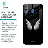 White Angel Wings Glass Case for Samsung Galaxy M40