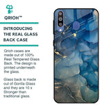 Blue Cool Marble Glass Case for Samsung Galaxy M40
