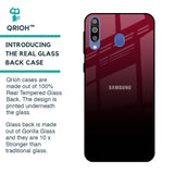 Wine Red Glass Case For Samsung Galaxy M40