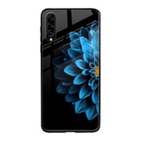 Half Blue Flower Samsung Galaxy A30s Glass Back Cover Online