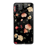 Black Spring Floral Samsung Galaxy A30s Glass Back Cover Online