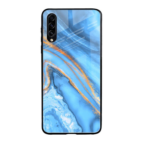 Vibrant Blue Marble Samsung Galaxy A30s Glass Back Cover Online