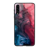 Blue & Red Smoke Samsung Galaxy A30s Glass Back Cover Online