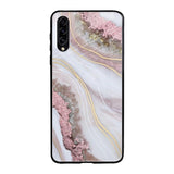 Pink & Gold Gllitter Marble Samsung Galaxy A30s Glass Back Cover Online