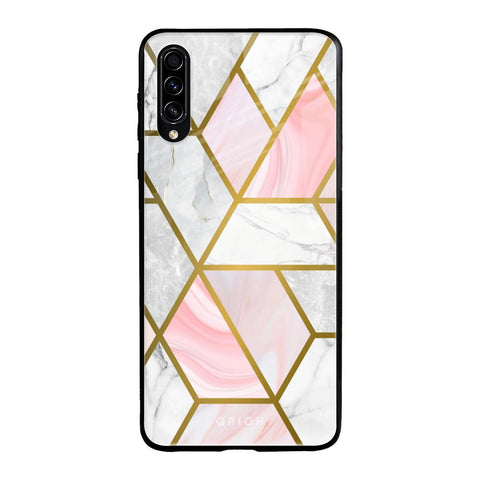 Geometrical Marble Samsung Galaxy A30s Glass Back Cover Online