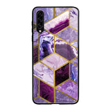 Purple Rhombus Marble Samsung Galaxy A30s Glass Back Cover Online