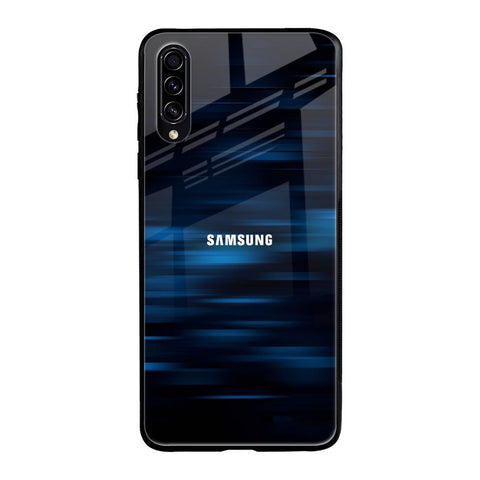 Blue Rough Abstract Samsung Galaxy A30s Glass Back Cover Online