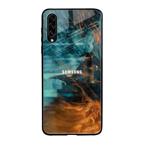 Golden Splash Samsung Galaxy A30s Glass Back Cover Online