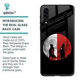 Anime Red Moon Glass Case for Samsung Galaxy A30s