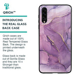 Purple Gold Marble Glass Case for Samsung Galaxy A30s