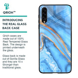 Vibrant Blue Marble Glass Case for Samsung Galaxy A30s