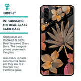 Lines Pattern Flowers Glass Case for Samsung Galaxy A30s