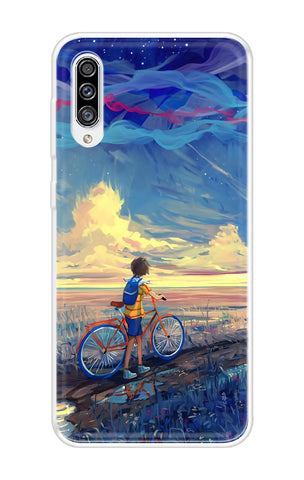 Riding Bicycle to Dreamland Samsung Galaxy A30s Back Cover