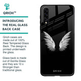 White Angel Wings Glass Case for Samsung Galaxy A50s