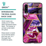 Electroplated Geometric Marble Glass Case for Samsung Galaxy A50s