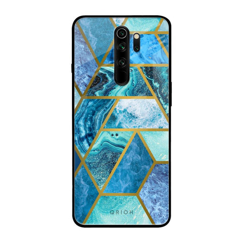 Turquoise Geometrical Marble Xiaomi Redmi Note 8 Pro Glass Back Cover Online