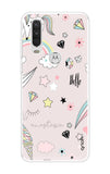 Unicorn Doodle Motorola One Action Back Cover