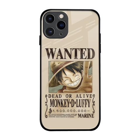 Luffy Wanted iPhone 11 Pro Glass Back Cover Online