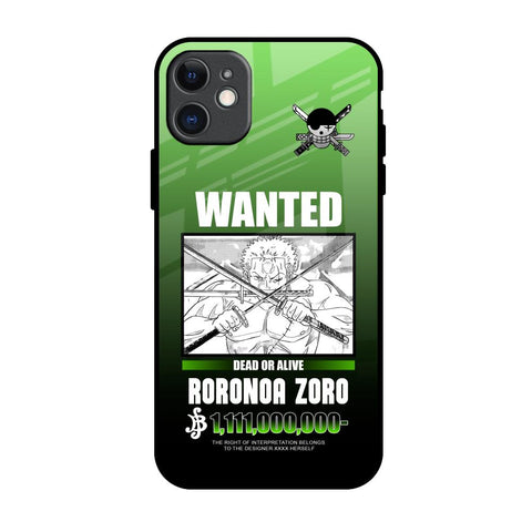 Zoro Wanted iPhone 11 Glass Back Cover Online