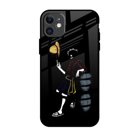 Luffy Line Art iPhone 11 Glass Back Cover Online