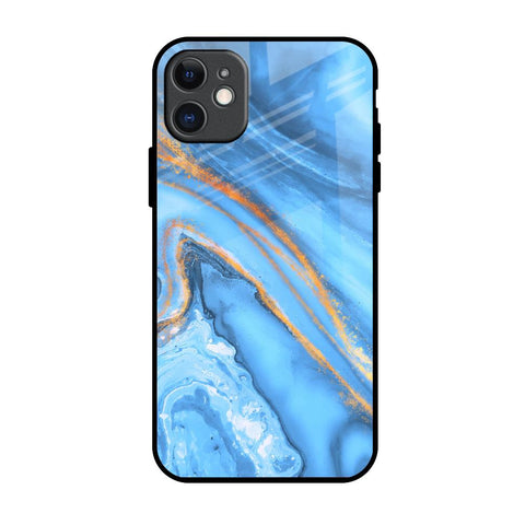 Vibrant Blue Marble iPhone 11 Glass Back Cover Online