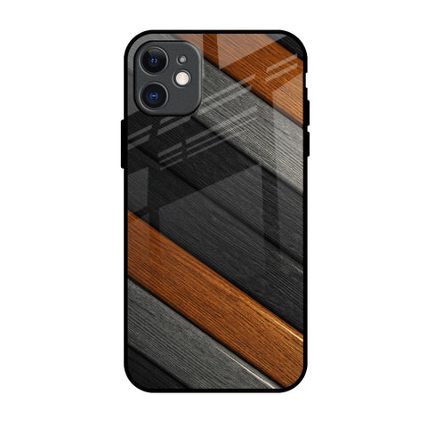 Tri Color Wood iPhone 11 Glass Back Cover Online