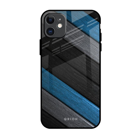 Multicolor Wooden Effect iPhone 11 Glass Back Cover Online