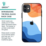 Wavy Color Pattern Glass Case for iPhone 11