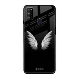 White Angel Wings Samsung Galaxy M30s Glass Back Cover Online