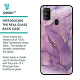 Purple Gold Marble Glass Case for Samsung Galaxy M30s