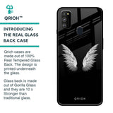 White Angel Wings Glass Case for Samsung Galaxy M30s
