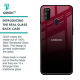 Wine Red Glass Case For Samsung Galaxy M30s