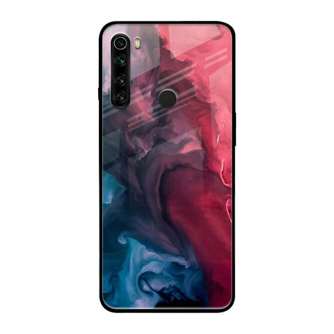 Blue & Red Smoke Xiaomi Redmi Note 8 Glass Back Cover Online