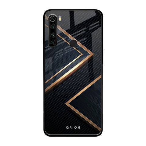 Sleek Golden & Navy Xiaomi Redmi Note 8 Glass Back Cover Online