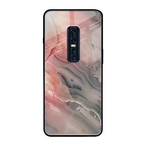Pink And Grey Marble Vivo V17 Pro Glass Back Cover Online