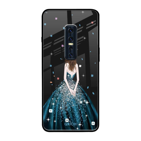 Queen Of Fashion Vivo V17 Pro Glass Back Cover Online