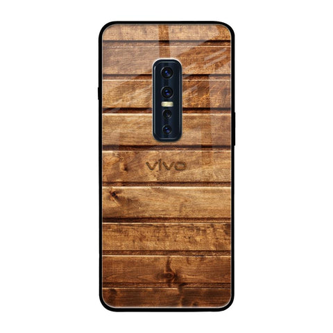 Wooden Planks Vivo V17 Pro Glass Back Cover Online