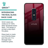 Wine Red Glass Case For Vivo V17 Pro