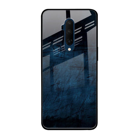 Dark Blue Grunge OnePlus 7T Pro Glass Back Cover Online