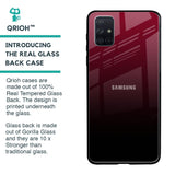 Wine Red Glass Case For Samsung Galaxy A51