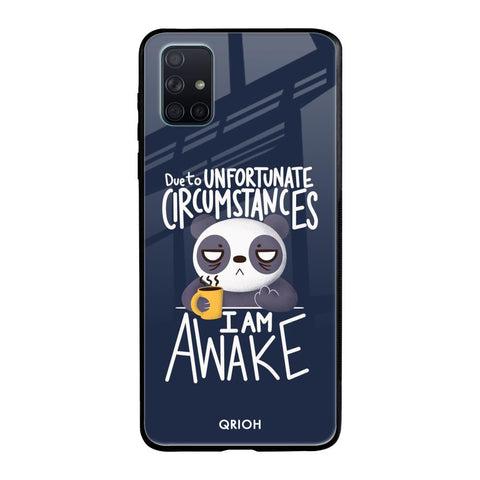 Struggling Panda Samsung Galaxy A71 Glass Back Cover Online