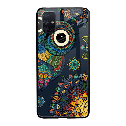 Owl Art Samsung Galaxy A71 Glass Back Cover Online