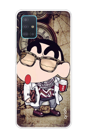 Nerdy Shinchan Samsung Galaxy A71 Back Cover