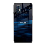 Blue Rough Abstract Vivo V17 Glass Back Cover Online