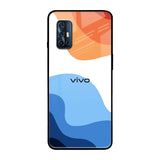 Wavy Color Pattern Vivo V17 Glass Back Cover Online