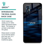 Blue Rough Abstract Glass Case for Vivo V17
