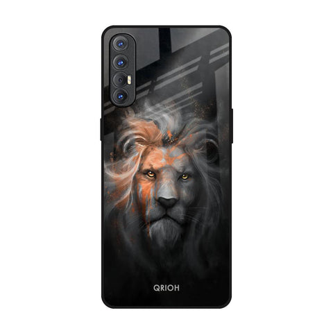 Devil Lion Oppo Reno 3 Pro Glass Back Cover Online