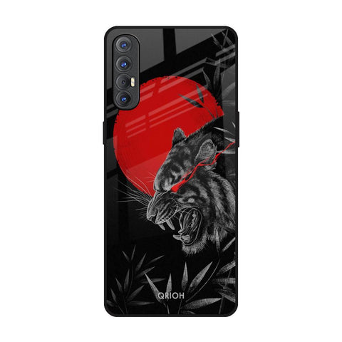 Red Moon Tiger Oppo Reno 3 Pro Glass Back Cover Online