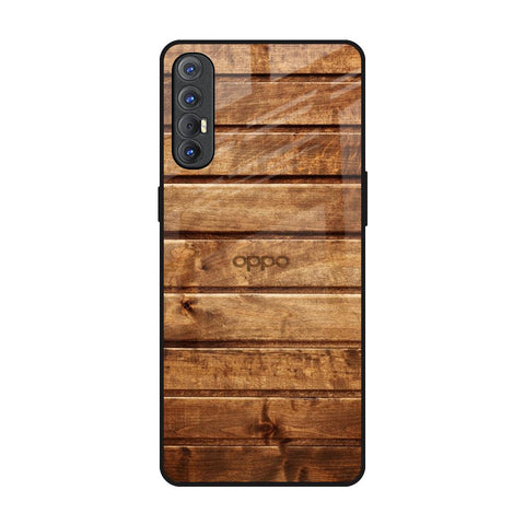 Wooden Planks Oppo Reno 3 Pro Glass Back Cover Online