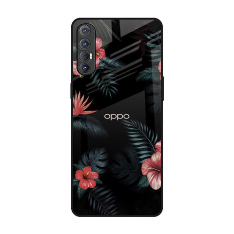 Tropical Art Flower Oppo Reno 3 Pro Glass Back Cover Online